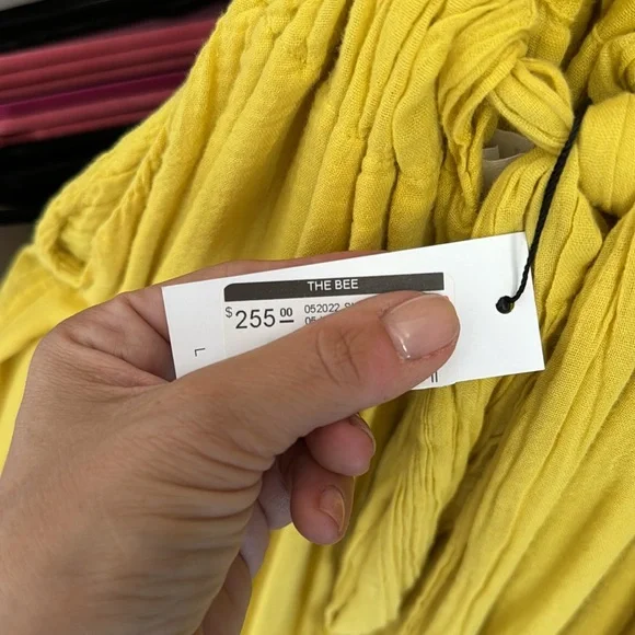 NWT LINEN COTTON YELLOW MAXI DRESS by VELVET - Picture 6 of 7